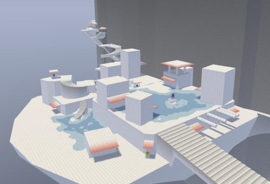 Greyblocking: the market square