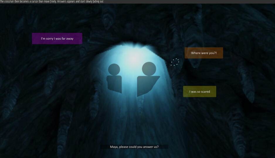 Mockup of the dialogue system