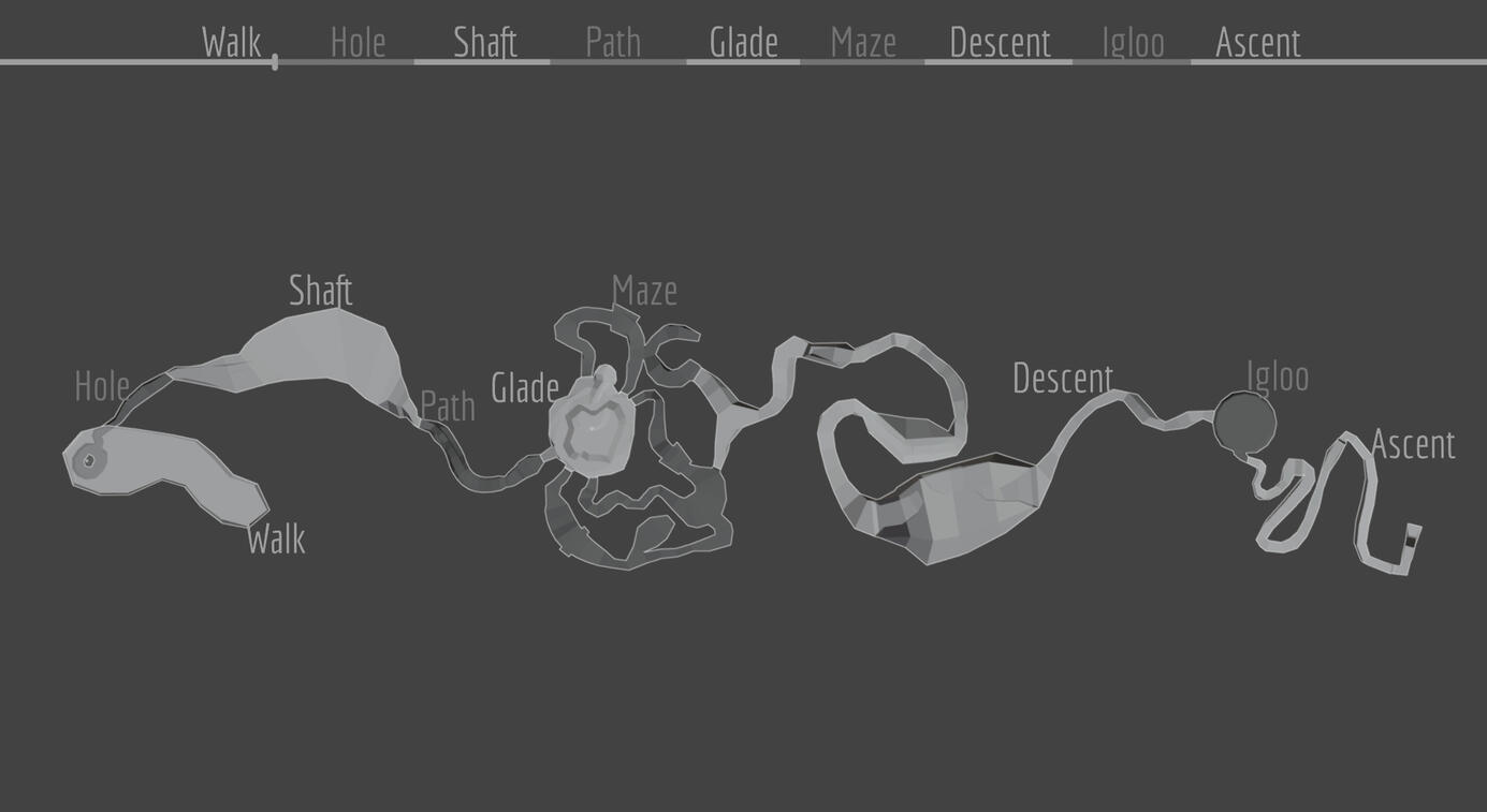 Top view of the game's map, divided in 9 parts