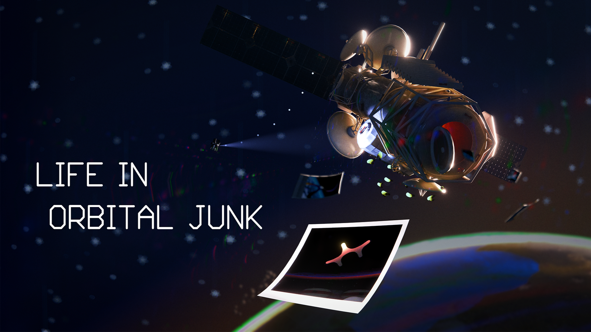 life in orbital junk key art WIP